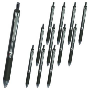 PENROTE 筆樂 靜音中性筆 E68 黑墨 0.5mm  黑色  12支
