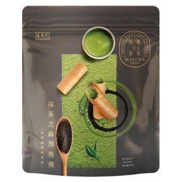 【盛香珍】職人系×靜岡抹茶芝麻厚捲燒94g/包
