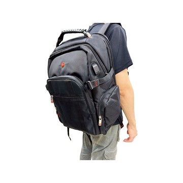 ~雪黛屋~OVER-LAND 後背包大容量二主袋+外袋共五層防水尼龍布A4資夾電腦胸釦T5492