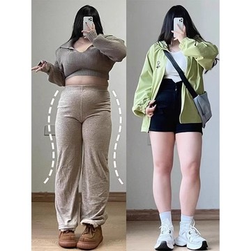 【🍒櫻桃大尺碼】大尺碼短褲 黑色高腰牛仔短褲女夏季薄款大碼胖mm設計感遮肚彈力a字闊腿熱褲