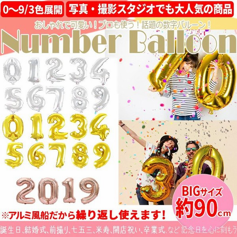 バルーン 数字 風船 大きい 誕生日 ナンバーバルーン 約90cm アルミ 数字バルーン パーティー バースデー 飾り 飾り付け かわいい 通販 Lineポイント最大0 5 Get Lineショッピング