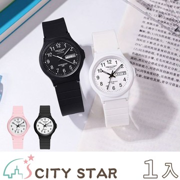 【CITY STAR】夜光功能日期學習手錶4色款 -1入
