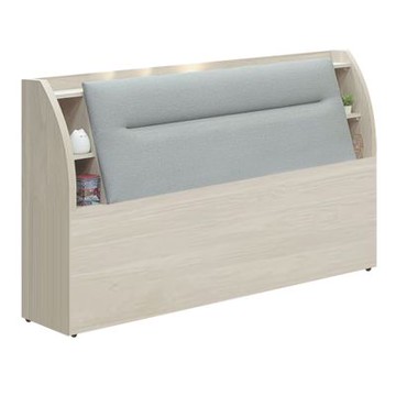 文創集 貝可5尺雙人耐磨皮革夜燈床頭箱(不含床底＋不含床墊)-152x33x106cm免組