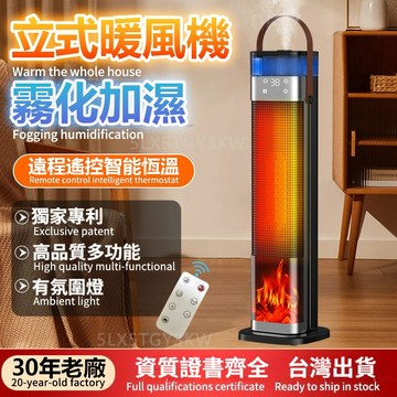 台灣110V🔥加濕電暖器 保暖不乾燥 二合一加濕器暖風機 2000W速熱 智能定時取暖 立式電暖器 仿真火焰桌面暖風機器