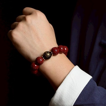 手鏈 原礦 朱砂 手串 本命年 生肖兔 紫金砂 飾品 禮物 平安 龍年手鏈 大日如來 不動尊菩薩 虛空藏菩薩 194