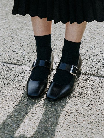 Basic Mary Jane Pumps_Mid - Black