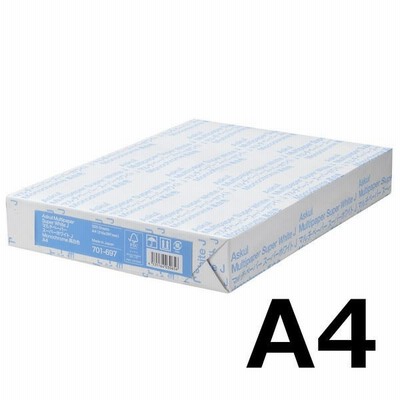 アスクルコピー用紙　マルチペーパー　スーパーホワイトJ　A4 1冊（500枚入）　高白色　国内生産品　アスクル FSC認証 オリジナル