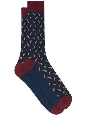 ETRO - paisley-jacquard socks - men - Polyamide/Cotton - I - Blue