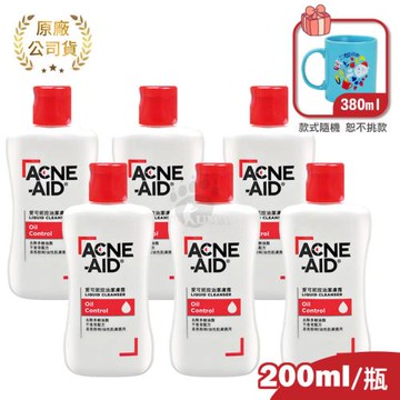 (贈馬克杯) Acne-Aid愛可妮 控油潔膚露 100ml (6入)
