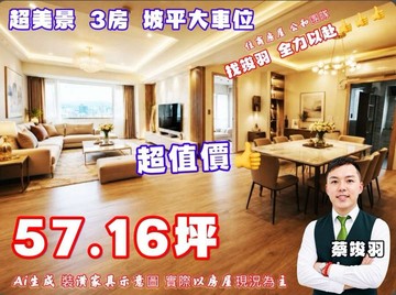 超人視角~景觀戶+坡平大車位~找竣羽快速成交｜新北市永和區環河西路二段