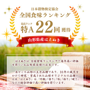 ■2023年12月下旬発送■新米 20kg(5kg×4袋) 「清流寒河江川育ち 山形産はえぬき」 2023年産　029-C-JA011-12下