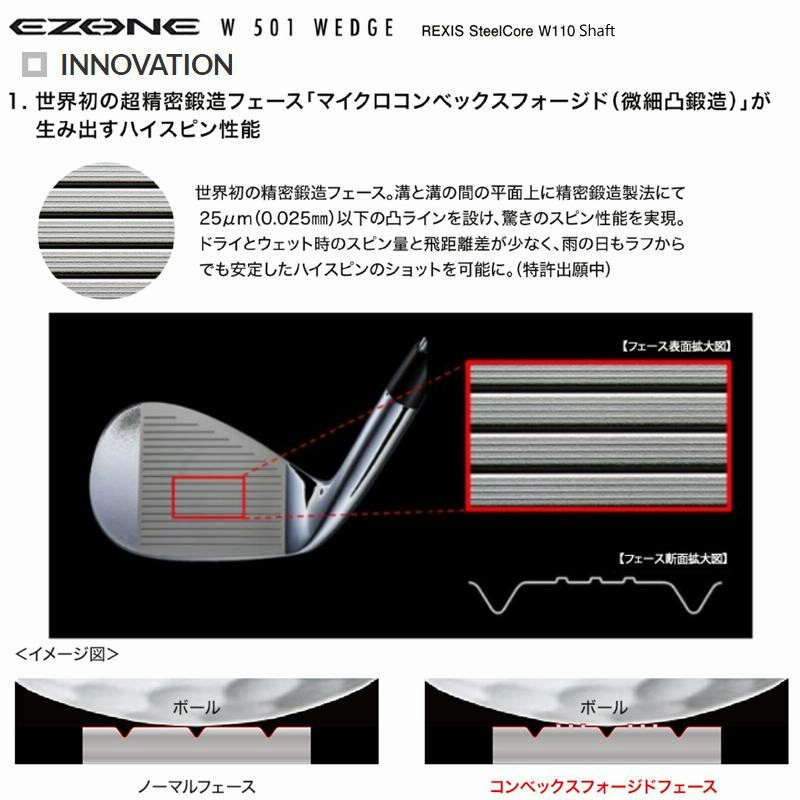 EZONE 501 ウェッジ スチールシャフト [新溝ルール適合モデル