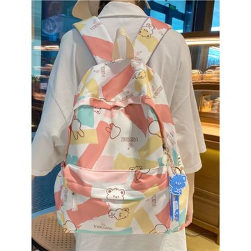 書包女韓版ins潮流初中生印花涂鴉大容量背包高中生大學生雙肩包