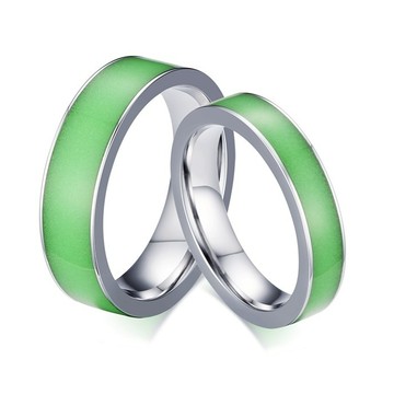 《316小舖》【C419】(優質316鈦鋼戒指-夜間螢光情侶對戒-單件價 /鈦鋼戒指/日韓流行/出清特惠/百元有找)