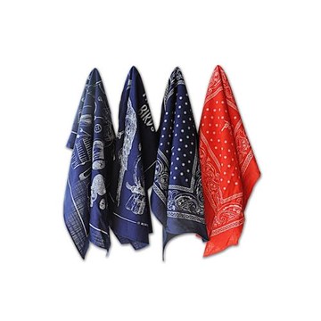 市井藍染indigohood拔染Bandana方巾美式復古頭巾腰果花領巾圍巾