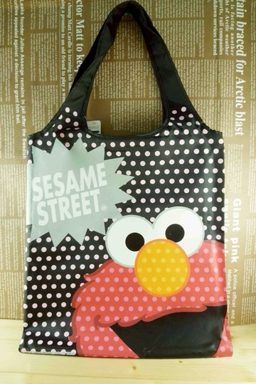 【震撼精品百貨】Sesame Street_芝麻街~手提袋/側背包-原點黑