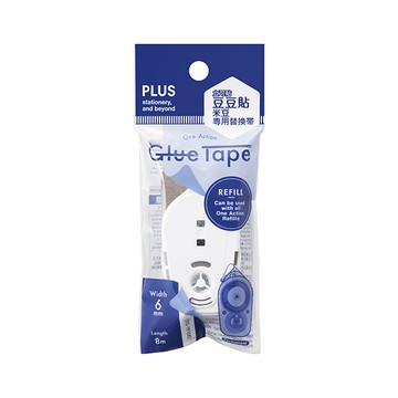 PLUS 普樂士 54-716 豆豆貼/豆豆彩貼/立可貼/米豆替帶 6mmx8M TG-1910R (NOD)