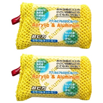 LASSLEY 蕾絲妮 日本WAKO 銀絲網布海棉  12 x 9 x 2cm  2個