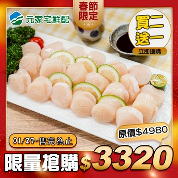 ⭐限時買二送一⭐日本 生食級5S干貝(500g/盒)，共3盒