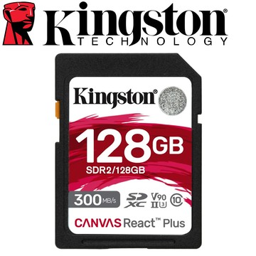 金士頓 128g canvas react plus sd 記憶卡 (sdr2/128gb)