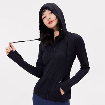 OhSunny冰絲涼感防曬運動外套顯瘦健身瑜伽服連帽緊身長袖防曬服UPF50+