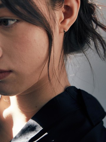 925 Silver Minimalist 6mm Bun Earring [Gold]