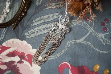 【星期天】VINTAGE 二合一Sarah Cov.古典造型流蘇古著項鍊