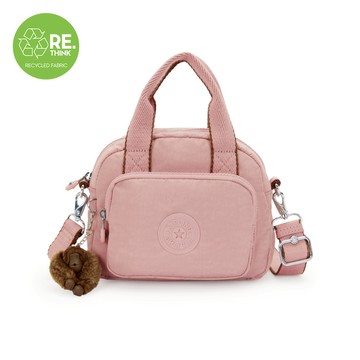 珊瑚粉輕巧手提斜背兩用包-DEFEA MINI