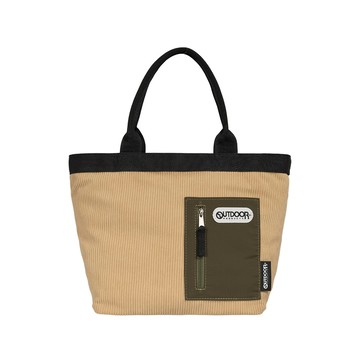 【OUTDOOR】慢活宣言燈心絨托特包-淺褐色 OD253114BE