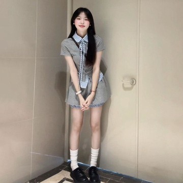 🐻學院風韓系chic套裝女夏巨好看小個子大方得體夏日ootd穿搭一整套