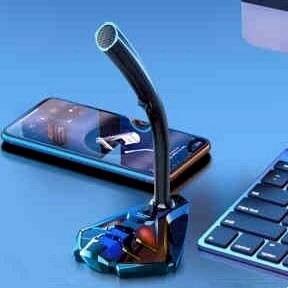 網課好幫手 游戲直播麥克風電腦臺式話筒智慧降噪電容麥筆記本USB接口通適用【摩可美家】