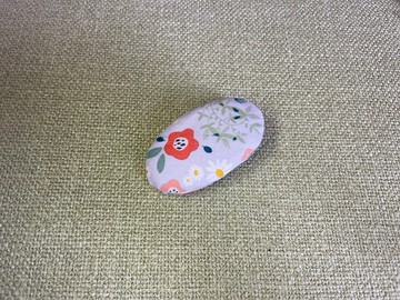 手作瀏海夾 - 灰花