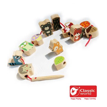 【德國 classic world 客來喜經典木玩】森林串珠