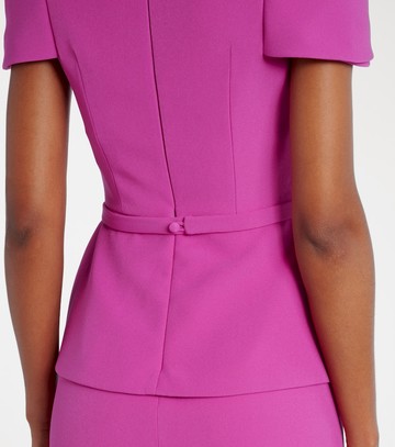 Safiyaa Belted peplum midi dress