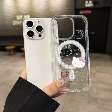 貓咪頭像適用iPhone17/16promax手機殼蘋果15plus軟殼14磁吸13透明大孔12夏季透氣11保護殼