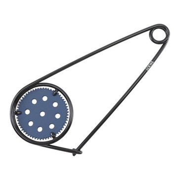 【日本直送】羅威 LOEWE 螺帽造型針飾 吊飾 包款吊飾 金屬×皮革 黑/藍 женские【二手】