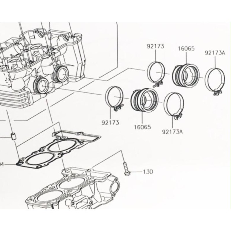 ニンジャ250(EX250L) インシュレーター(インマニ インテークマニホールド キャブレターホルダー) 1台分 図中(16065)  16065-0120 通販 LINEポイント最大0.5%GET LINEショッピング