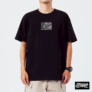【StruggleGear】立體地圖印花短TEE「黑色」M~3XL｜官方旗艦店82319