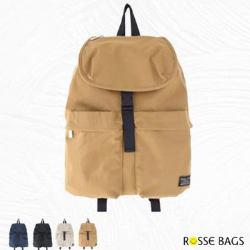 【Rosse Bags】日式輕便時尚尼龍雙肩後背包(現+預  黑色 / 米白 / 駝色 / 深藍)