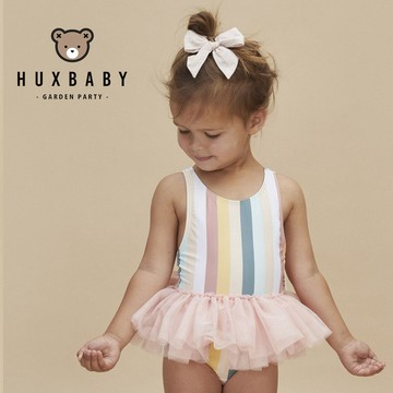 澳洲 Huxbaby 夏日條紋紗裙泳裝