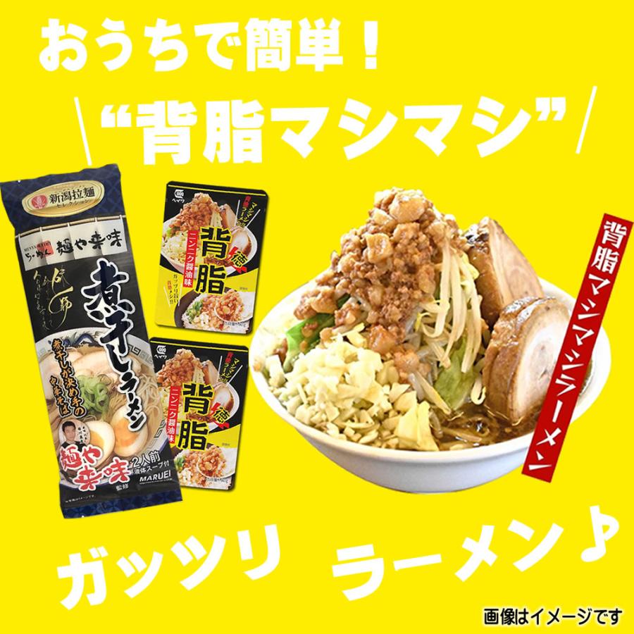 背脂2袋＆麺や来味 煮干しラーメンン2人前×1袋 セット