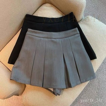 黑色百褶裙女2025新款辣妹超短裙小個子高腰a字西裝半身裙褲