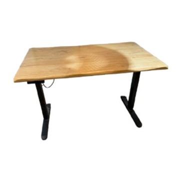 MGSHOP單機芯電動升降桌 120/70/3CM 電腦桌 辦公桌 書桌 兒童升降桌/松木實木原木桌厚3cm