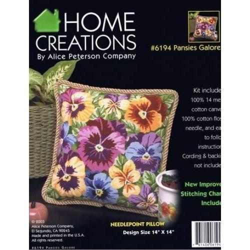 Pansies Galore Pillow Needlepoint Kit