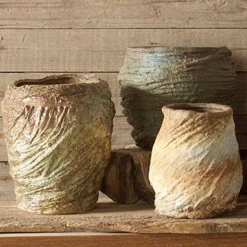 景德鎮大號老莊法師盆新品巖系列透氣粗陶花盆復古花器擺件綠植