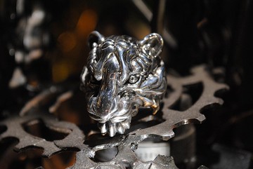 Alarein /手作銀飾/戒指/臨虎臺/玉虎