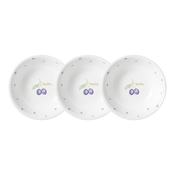 【美國康寧 CORELLE】紫梅3件式湯碗組