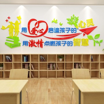 教師布置辦公室學校班級文化主題背景培訓機構墻面裝飾貼畫自粘