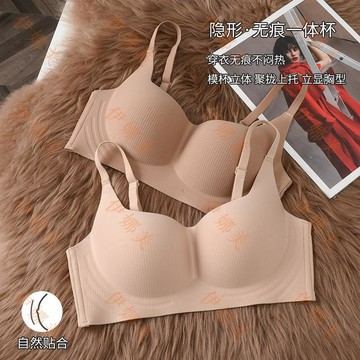 【臺灣出貨👙】原版無痕裸感內衣女聚攏小胸上託防下垂收副乳軟支撐無鋼圈文胸罩【伊娜美】