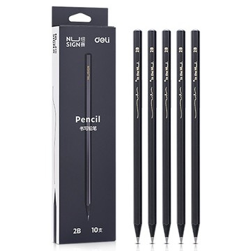 得力Deli NUSIGN黑木鉛筆/NS722-2B/10支裝